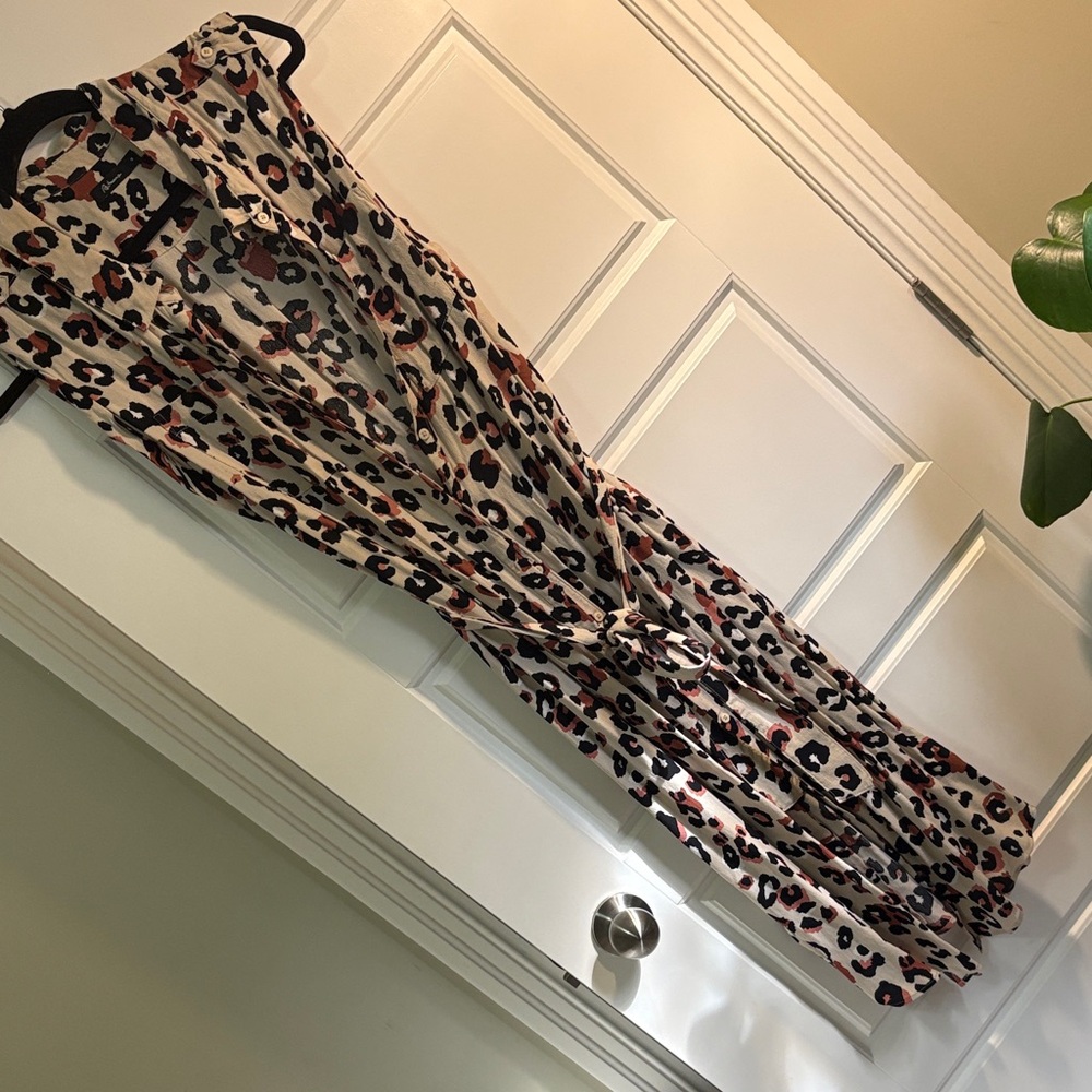 Reitmans Leopard Print Maxi Dress - Black, Brown, Cream